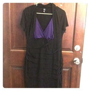 Black & Purple Bodycon Dress
